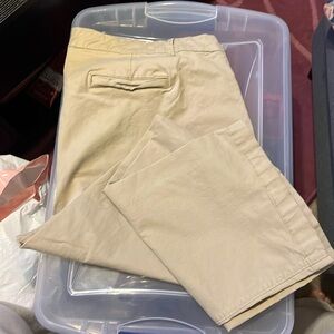 Old Navy Tall khaki boot cut pants with stretch.